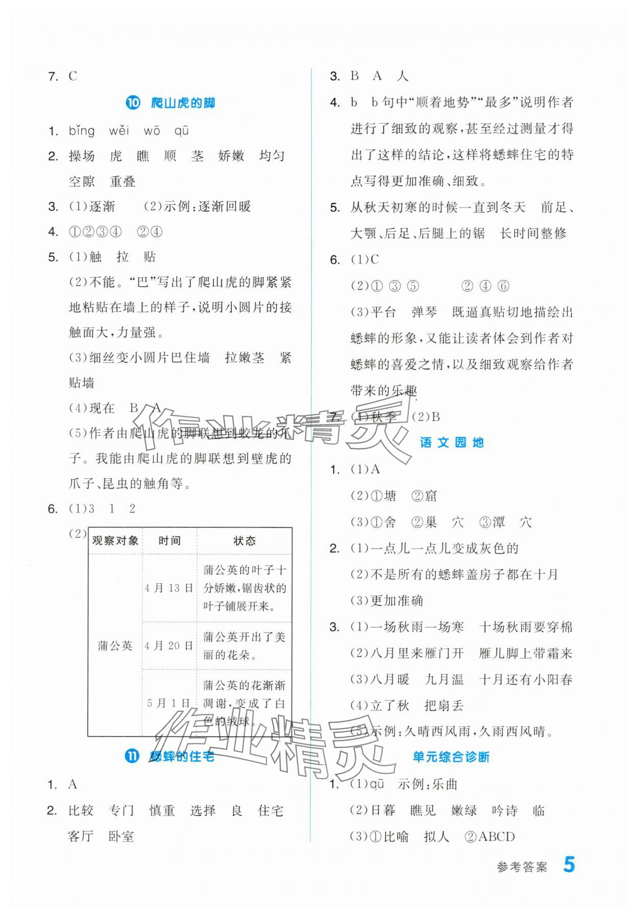 2023年全品學(xué)練考四年級(jí)語文上冊(cè)人教版浙江專版 第5頁(yè)