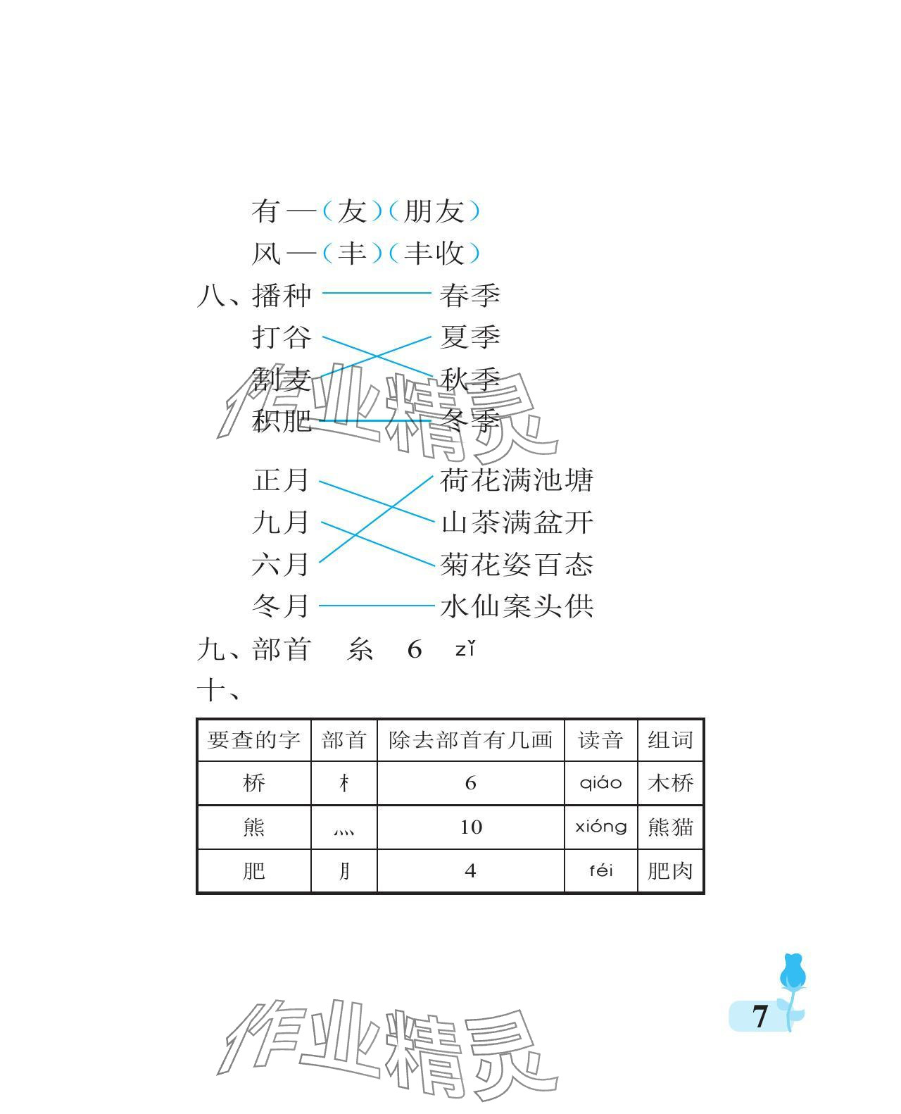 2023年行知天下二年級(jí)語(yǔ)文上冊(cè)人教版 參考答案第7頁(yè)