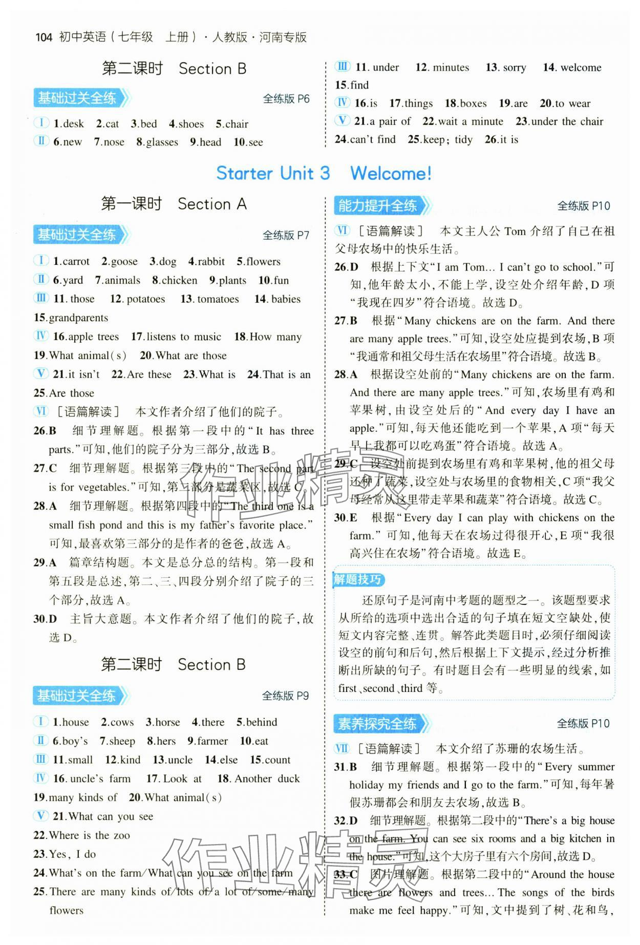 2024年5年中考3年模擬七年級英語上冊人教版河南專版 第2頁