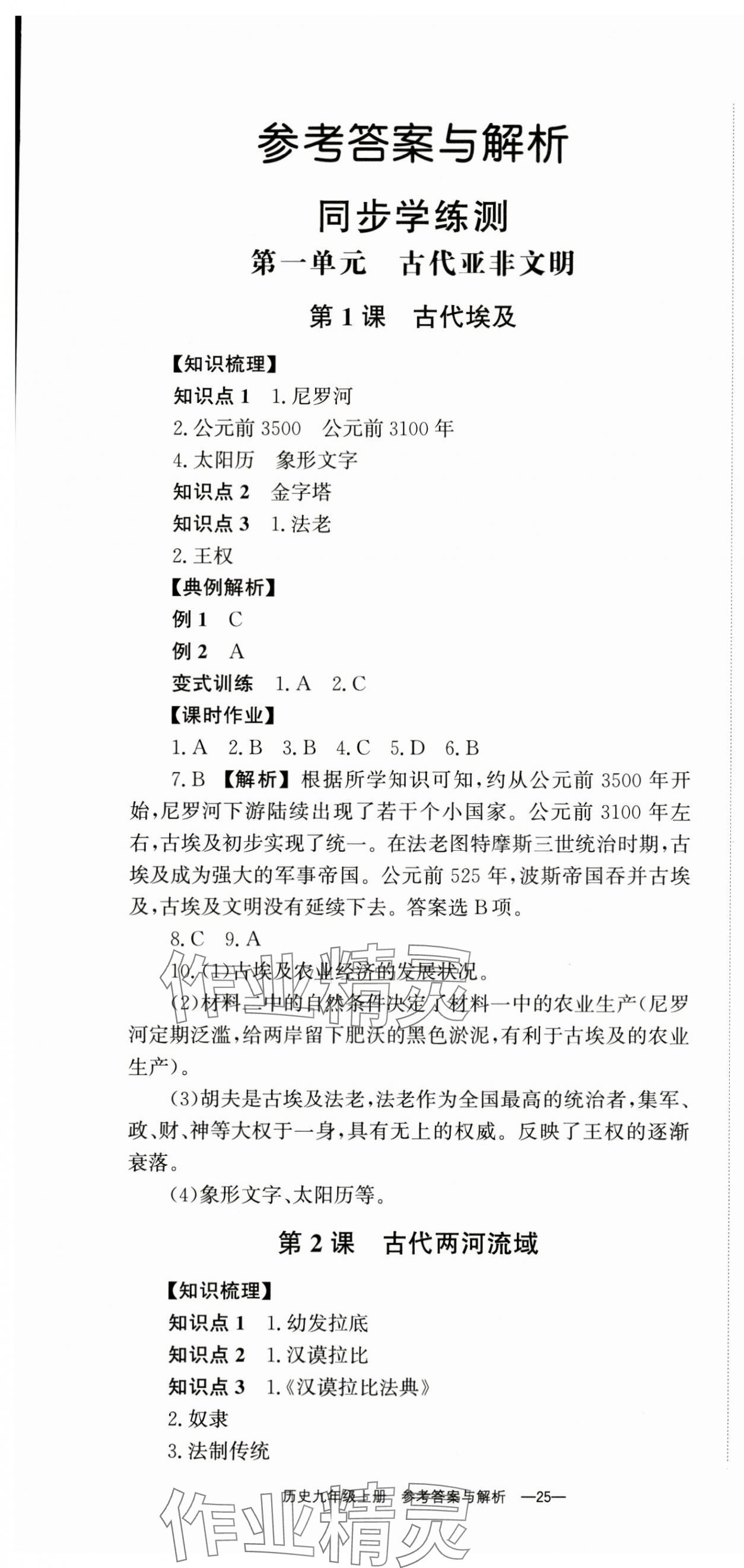 2024年全效學(xué)習(xí)同步學(xué)練測(cè)九年級(jí)歷史上冊(cè)人教版 第1頁(yè)