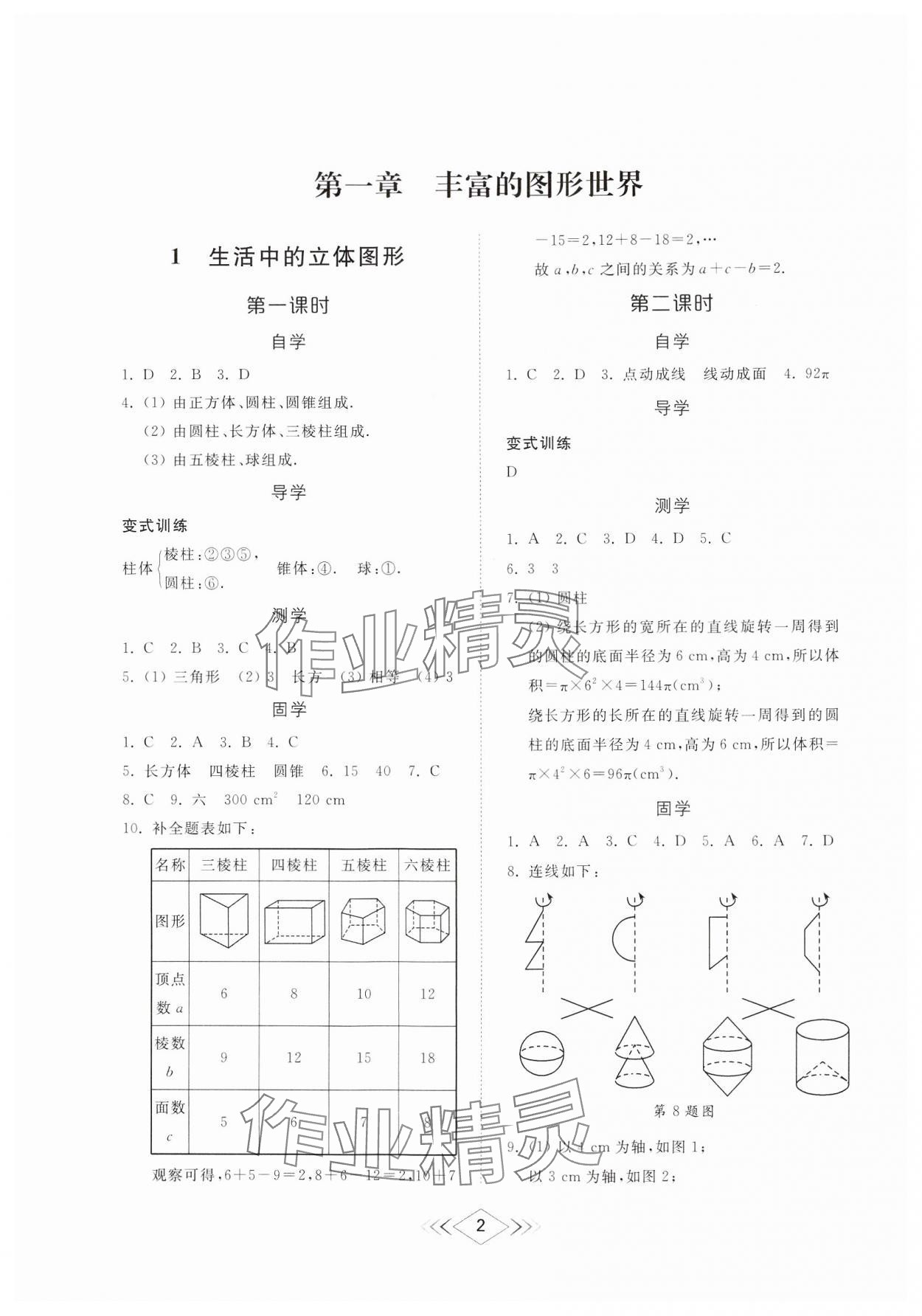 2024年综合能力训练六年级数学上册鲁教版54制 参考答案第1页