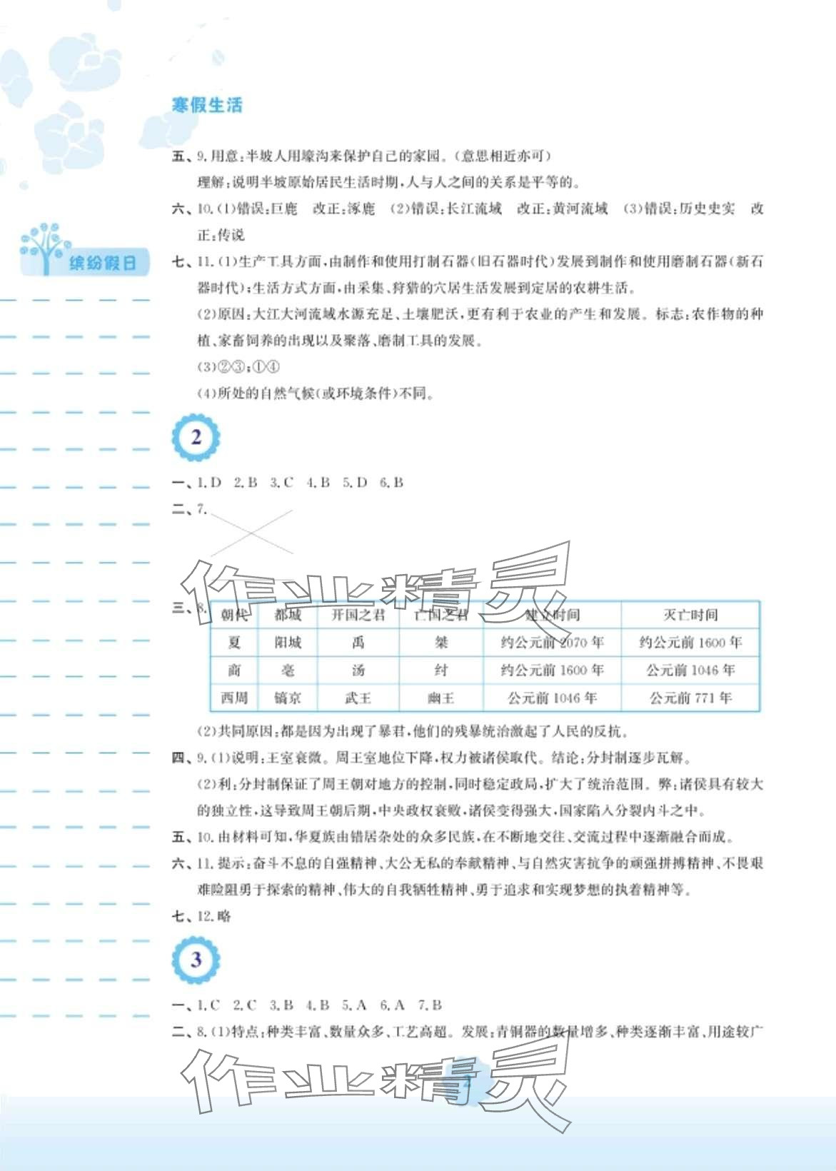 2024年寒假生活安徽教育出版社七年級(jí)歷史人教版 第2頁(yè)