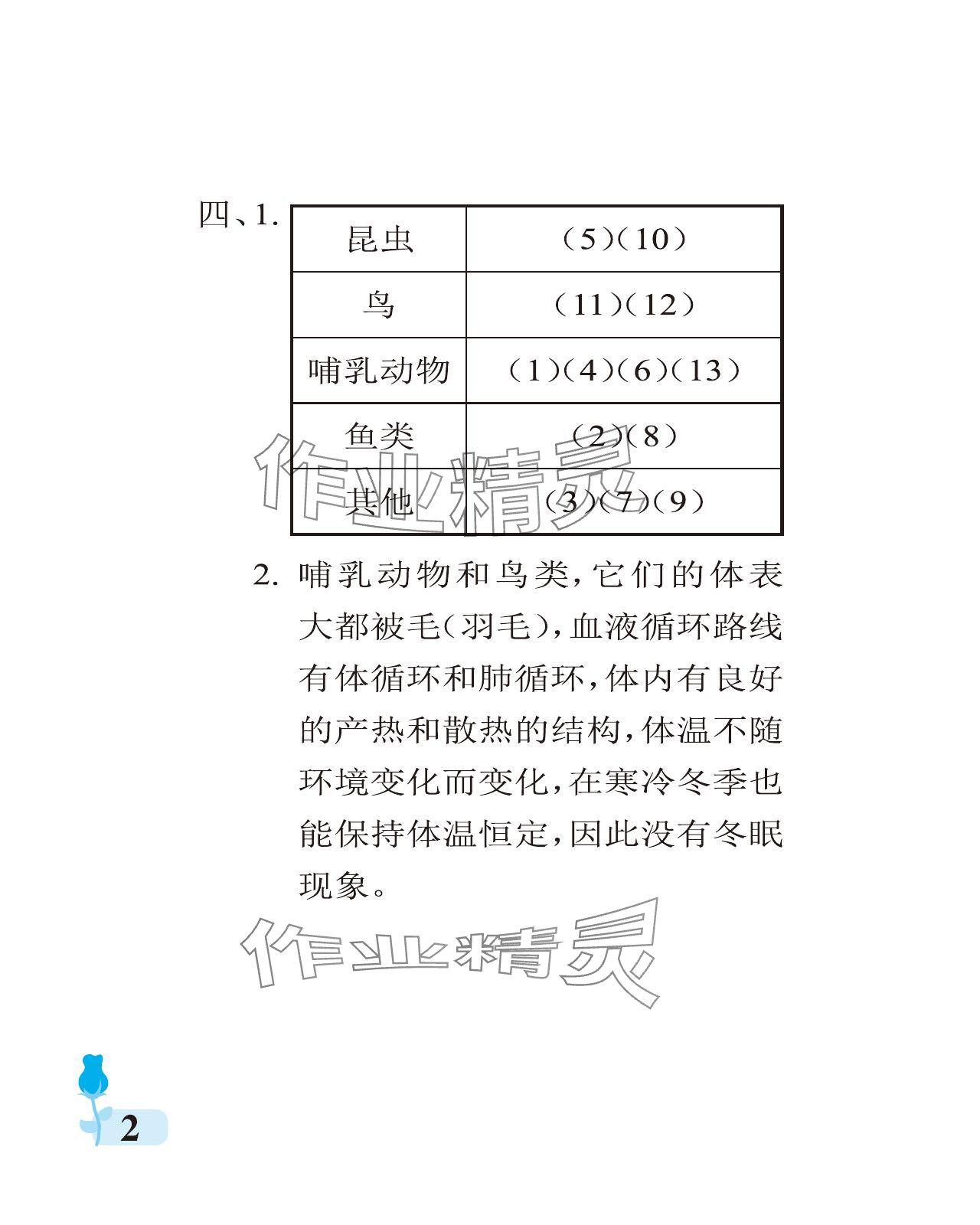 2023年行知天下四年級科學(xué)上冊通用版 參考答案第2頁