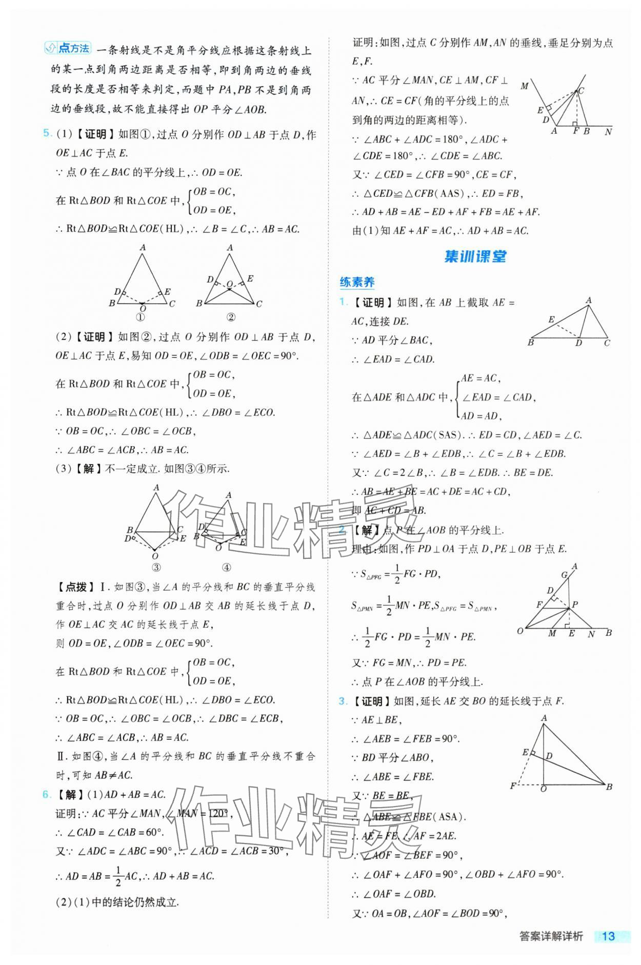 2024年综合应用创新题典中点八年级数学下册湘教版 参考答案第13页