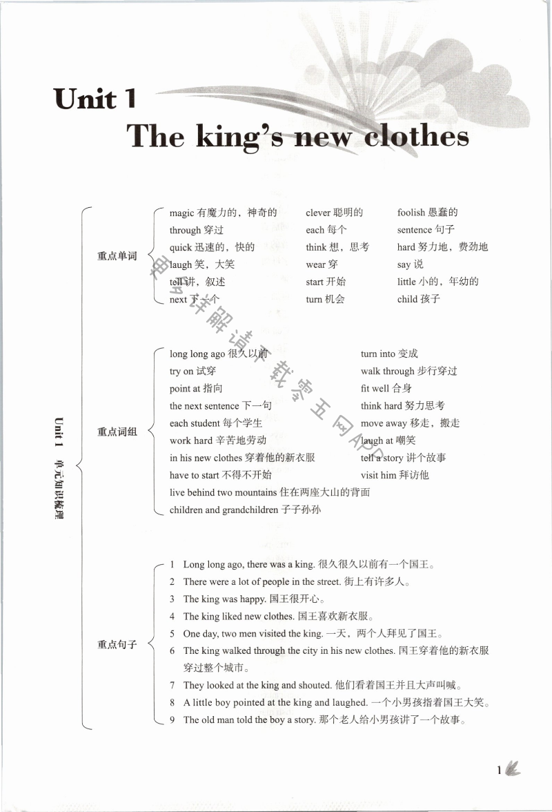 Unit 1 The king’s new clothes - 第1页
