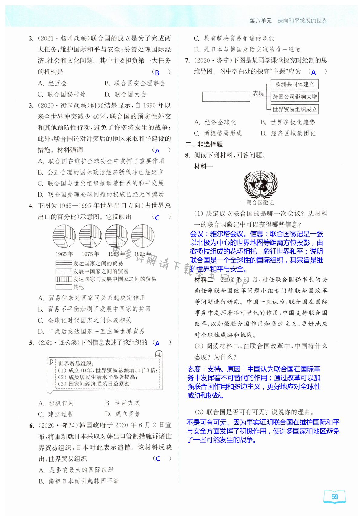 第20课 联合国与世界贸易组织 - 第59页