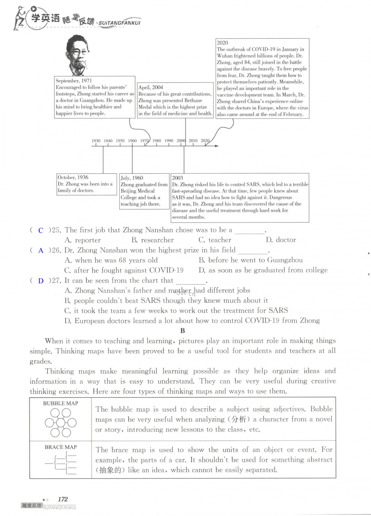 单元综合测试卷 Test for Units 3-4 of 9B - 第172页
