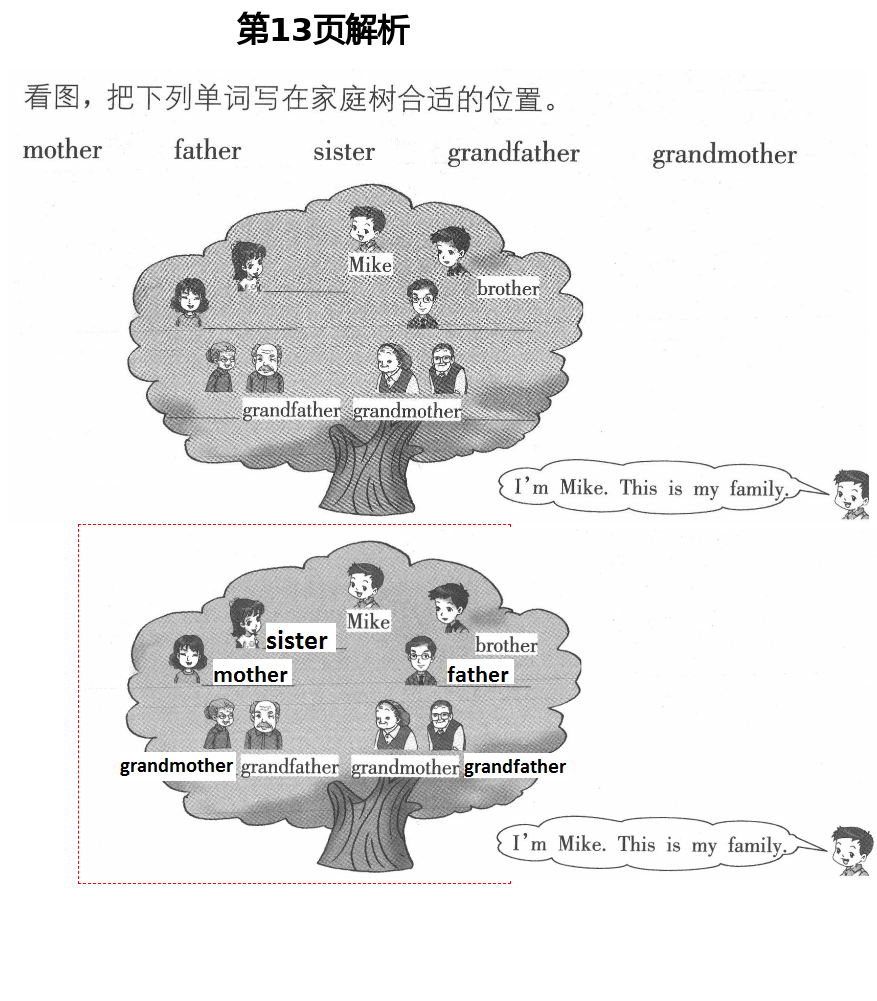 2021年暑假作业三年级英语人教版海燕出版社 第13页