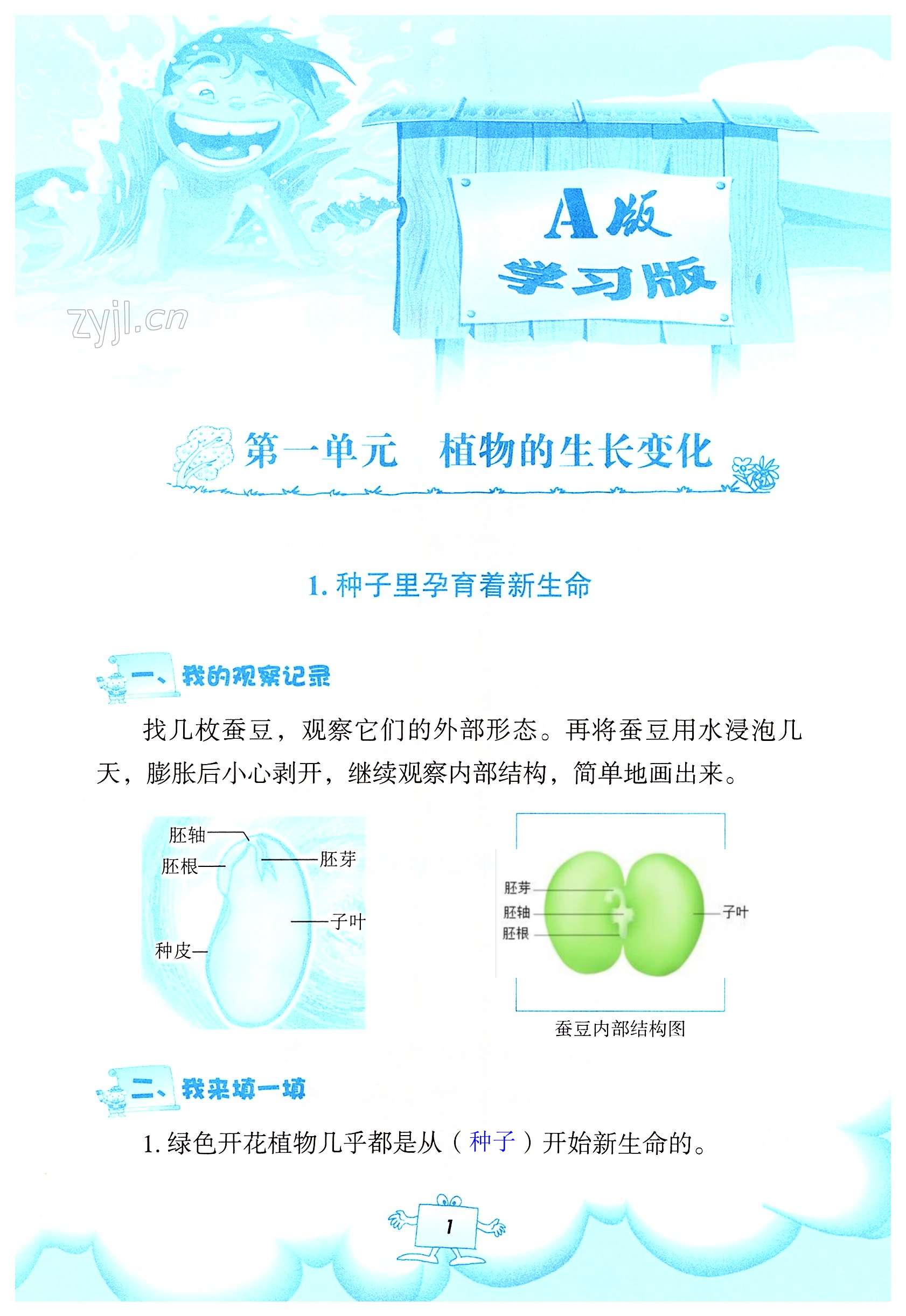 2022年暑假作業(yè)四年級教科版教育科學出版社 第1頁