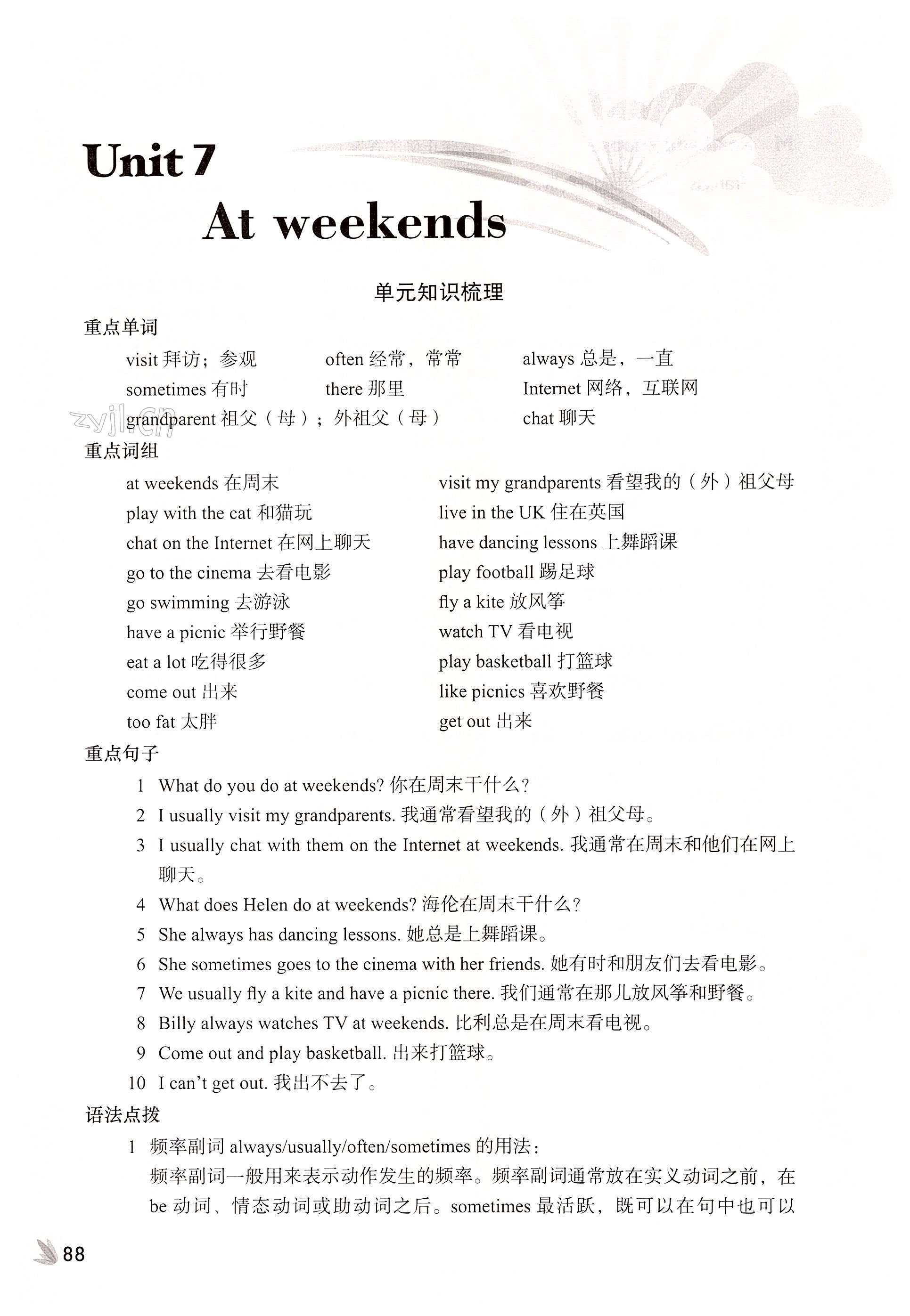 Unit 7 At weekends - 第88页