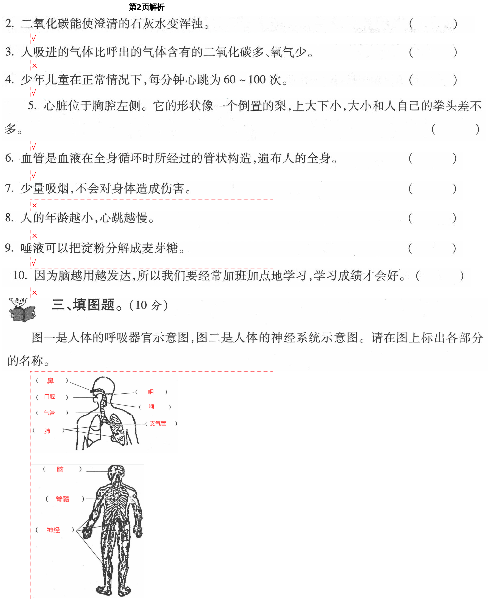 2021年单元自测试卷五年级科学下学期青岛版 第2页