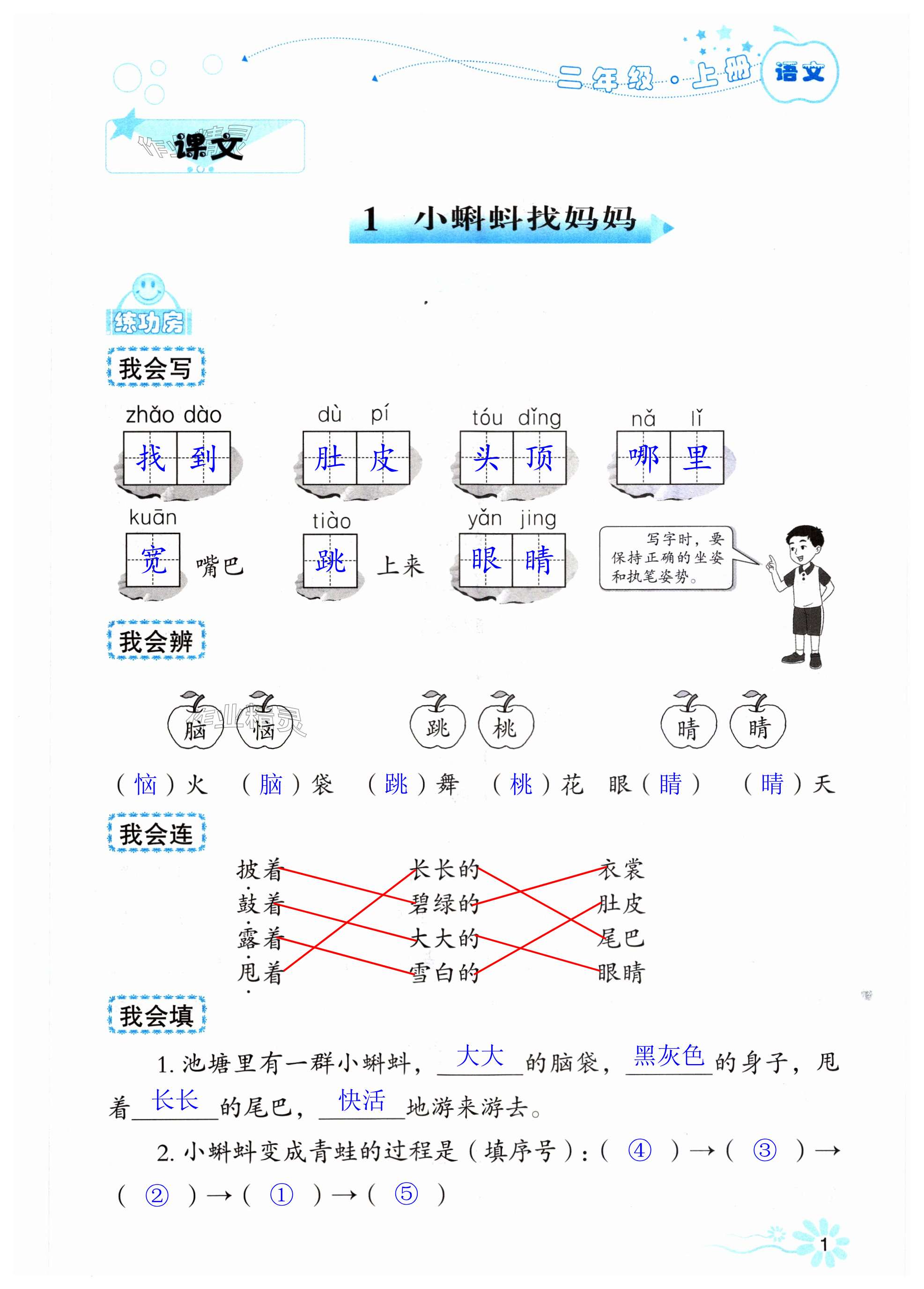 2023年自主學(xué)習(xí)指導(dǎo)課程二年級(jí)語文上冊(cè)人教版 第1頁