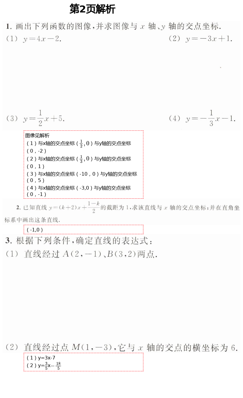 2021年數(shù)學(xué)練習(xí)部分八年級(jí)第二學(xué)期滬教版54制 第2頁