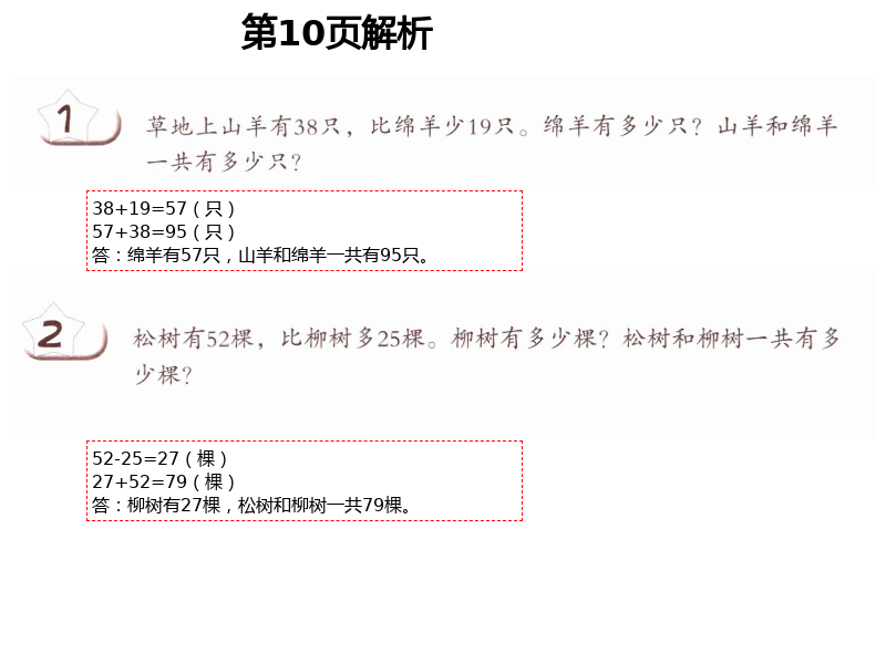 2021年數(shù)學(xué)練習(xí)部分二年級第二學(xué)期滬教版54制 第10頁