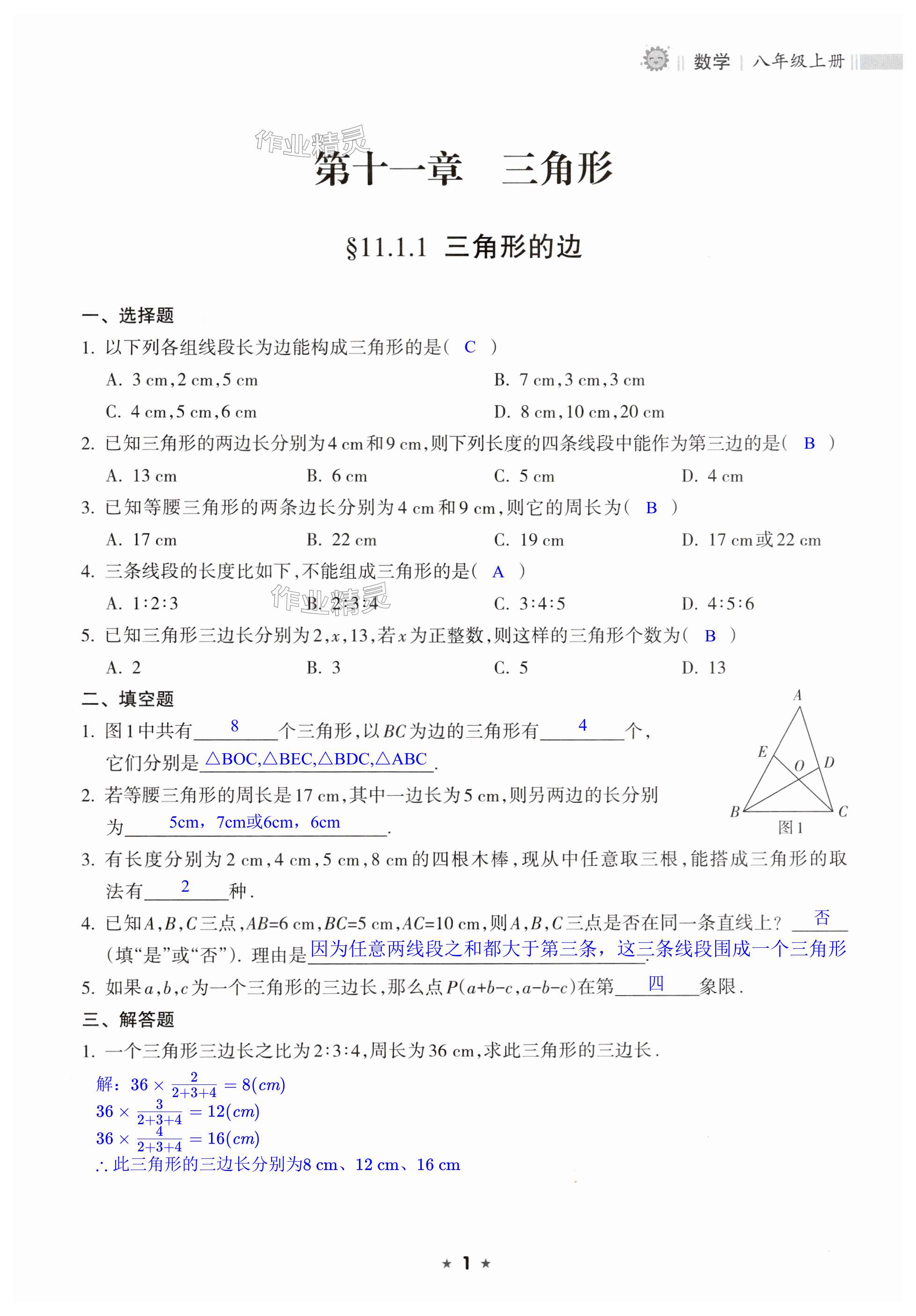 2024年新課程課堂同步練習冊八年級數(shù)學上冊人教版 第1頁