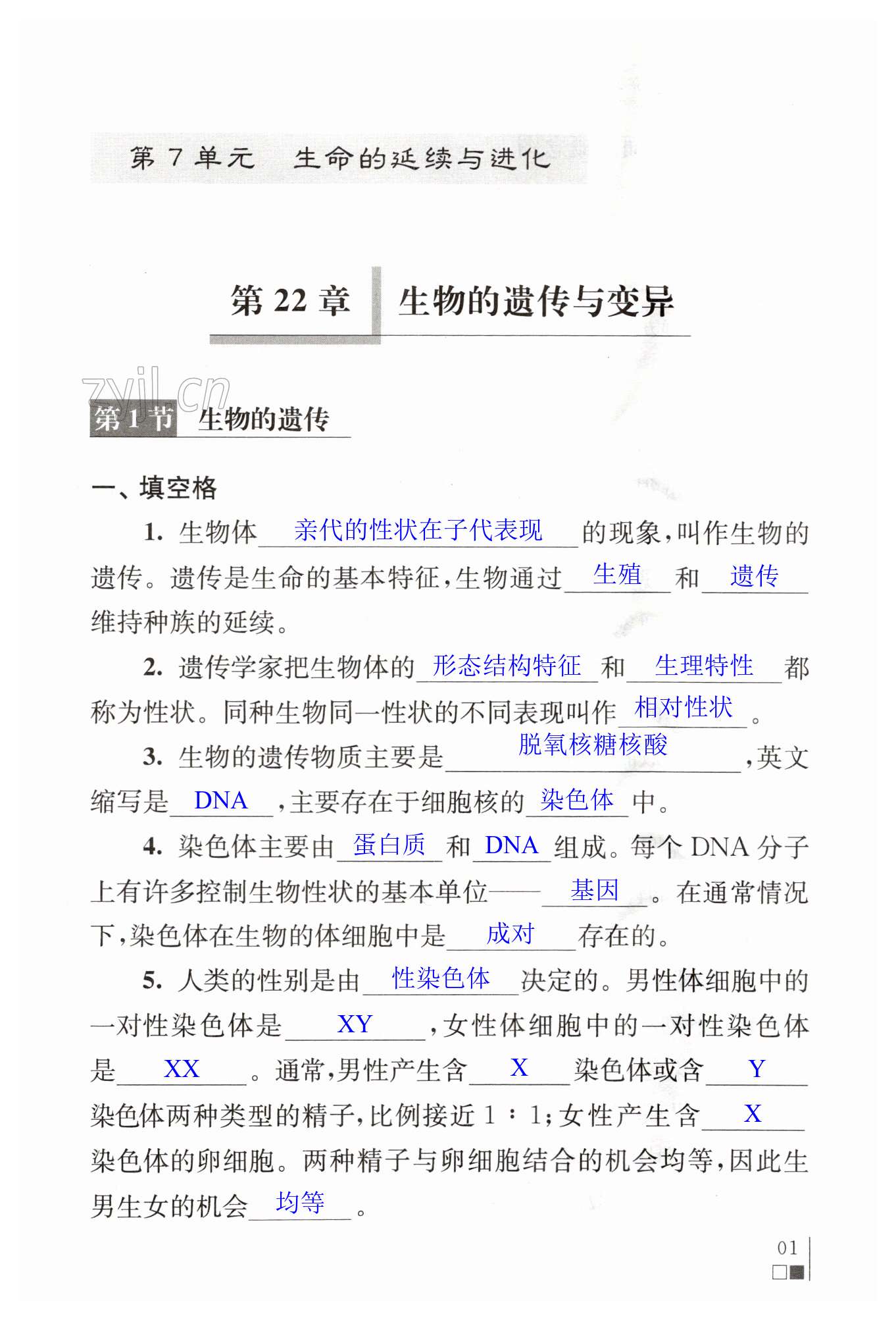 2023年补充习题江苏八年级生物下册苏科版 第1页