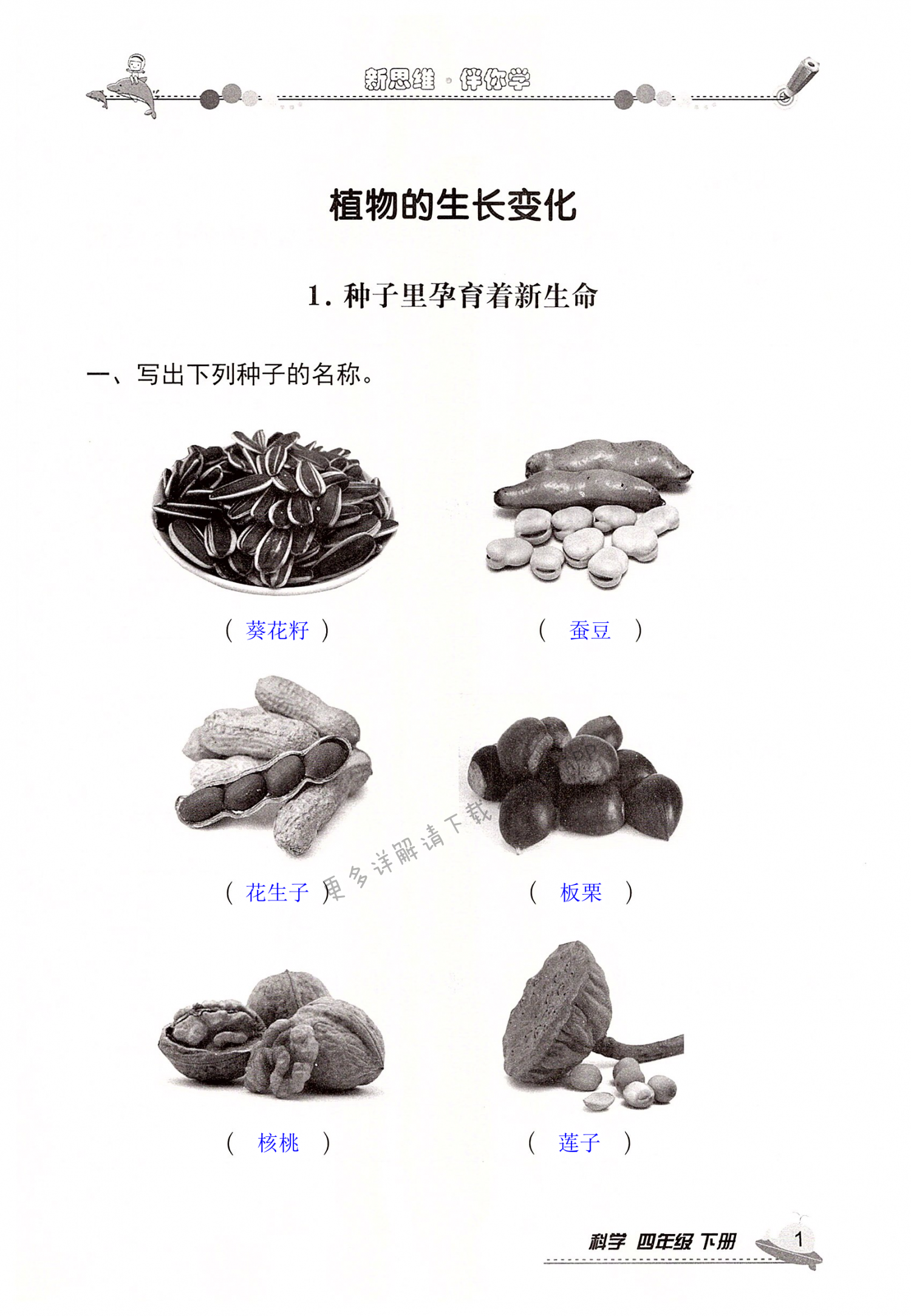 2022年新思維伴你學四年級科學下冊教科版 第1頁