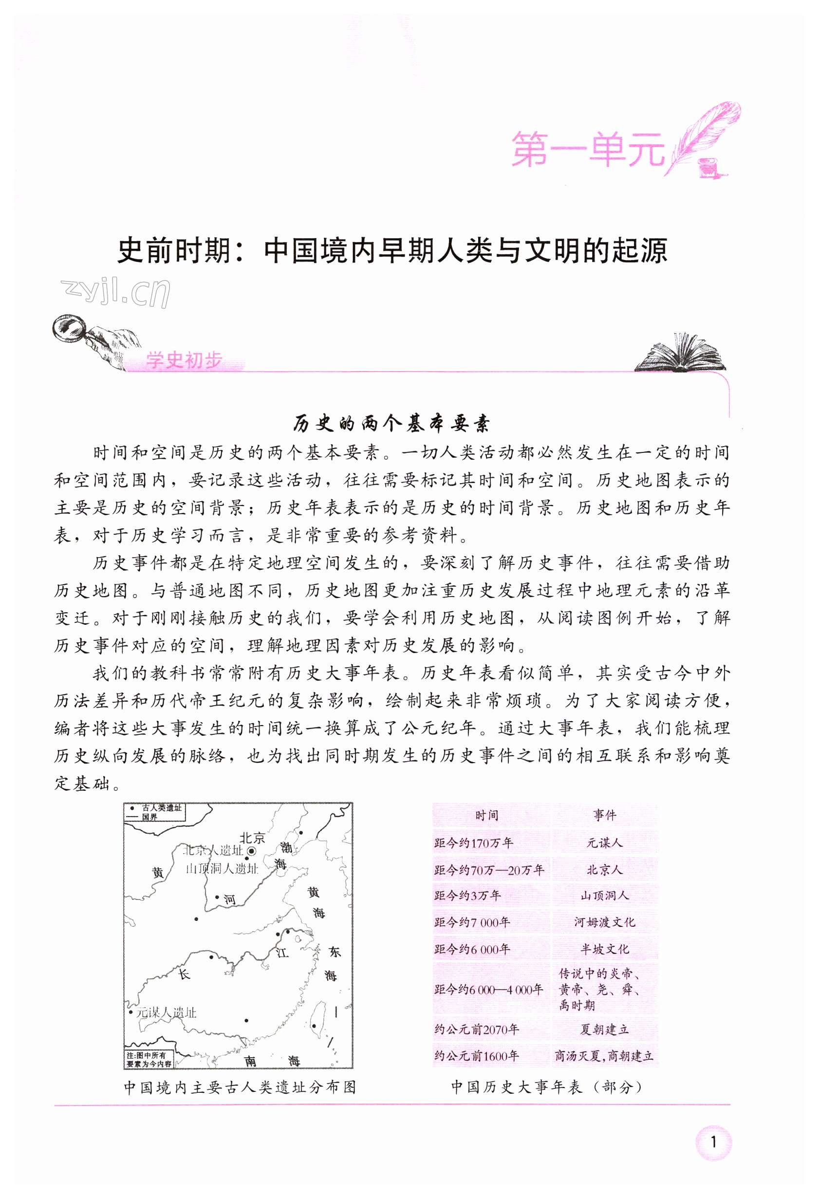 2023年练习部分中国历史第一册人教版 第1页