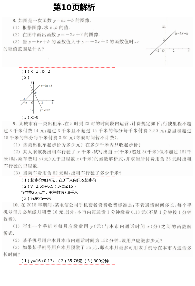 2021年数学练习部分八年级第二学期沪教版54制 第10页