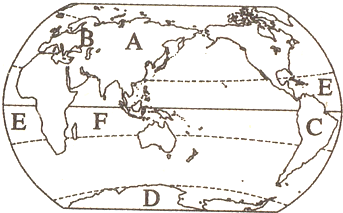在下列方框中画出世界简图.并将七大洲和四大