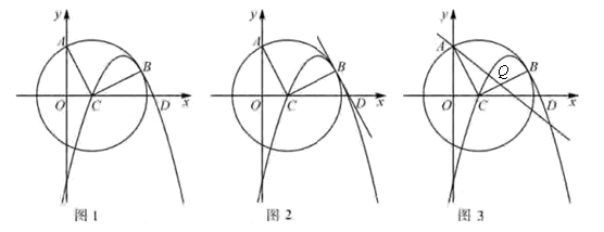 如图1.过点A(0.4)的圆的圆心坐标为C(2.0).B是
