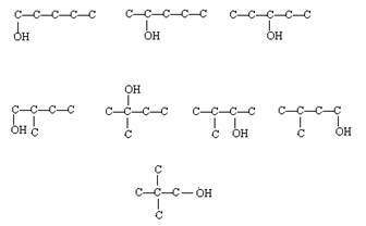 分子式为C5H12O的醇.其分子结构中有一个