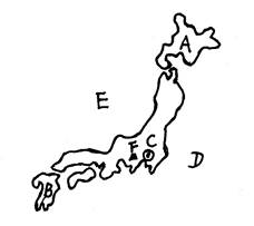 读图.回答下列问题.(1)日本四大岛的名称① 岛,