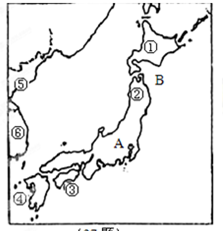 读图左图日本主要工业地带分布图.右图印度略