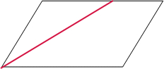 在下边图形中画一条线段,分成一个钝角三角形和一个梯形.