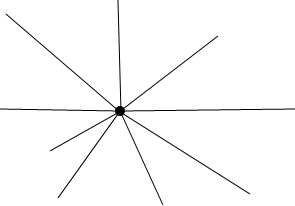 以下面的点为端点向不同的方向画射线想一想可以画多少条射线