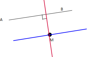 过m点作直线ab的平行线和垂线