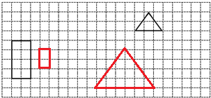(1)把图中的长方形按1:2的比例在网格线上画出来.