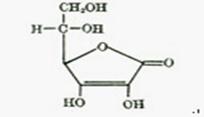 (2)维生素c的结构简式如右图:其分子式为 ,所含的官能团是 ,判断