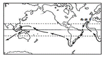 a.太平洋,大西洋,印度洋,北冰洋b.太平洋,大西洋,印度洋,太平洋c.