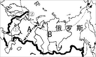 22,读图2"俄罗斯简图,完成下列各题(14分)