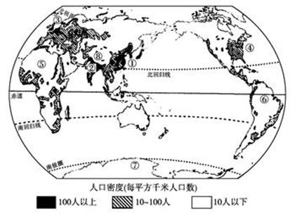 填出人口稠密区_读 世界人口分布 图,回答下列问题 1 填出人口稠密区A ,B ,这里