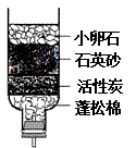 21(10分)小冬同学制作的简易净水器如右图所示