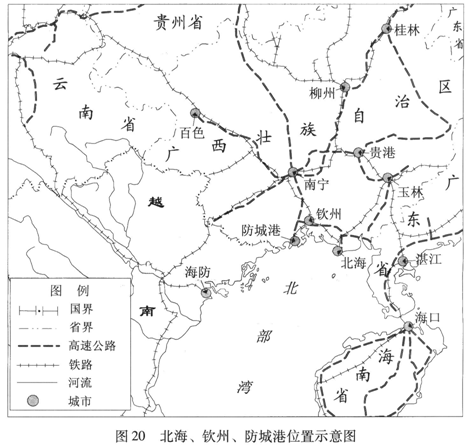 北海,钦州,防城港是北部湾经济区重要的港口城市.