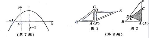 已知二次函数yax bx c a 的图象如图则下列结论中正确的是 Aac B当x 时y随x的增大而增大 C a b D方程ax bx c 有一个根是x