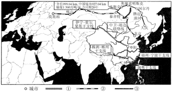 其中"莫斯科—喀山—北京"的高铁途经俄罗斯,哈萨克斯坦和