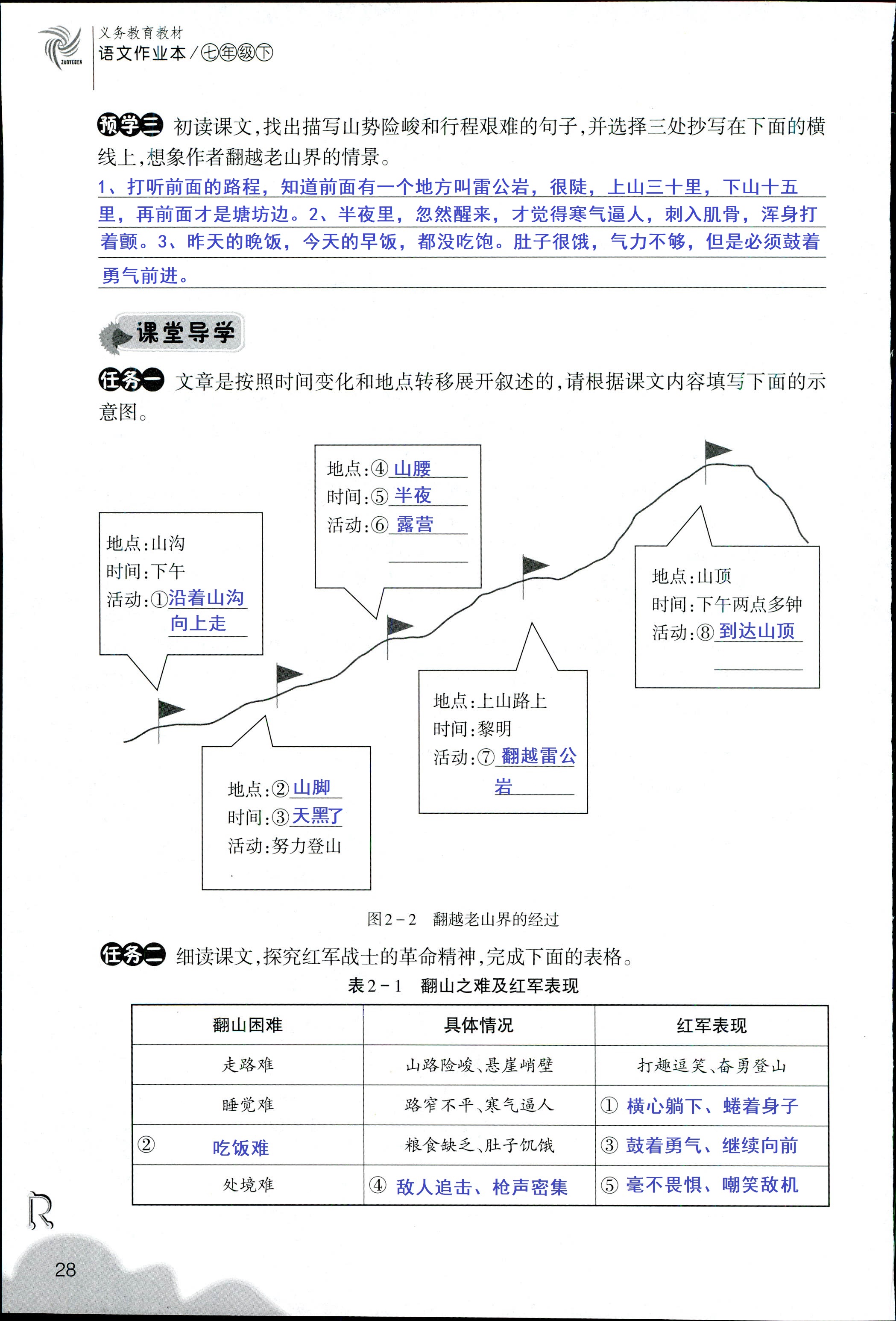 作业本 第28页