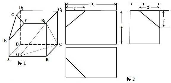 (1)该多面体的俯视图如下(2)由题意可得:所求多面体体积v=v长方体-v