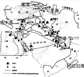 1在图中填出地中海阿拉伯海红海黑海里海和波斯湾