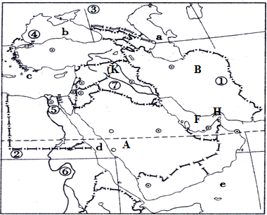 里海; b.黑海;   c.地中海;d.红海;   e.图片