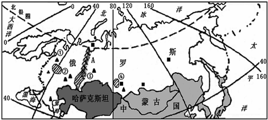题目详情  (1)图中a山脉是乌拉尔山脉,它是亚欧两大洲的分界线,但图片