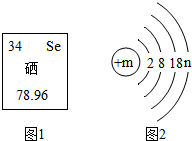 图2是硒原子的结构示意