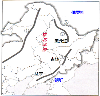 初中地理 题目详情 (2)读图可知,图中①是大兴安岭,②是小兴安岭,③是