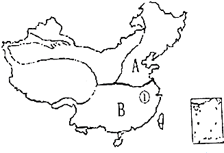 (1)图中a,b两个气候区的分界线是秦岭--淮河(山脉-河流)一线,也是我国