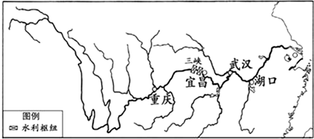 (1)根据下列描述在长江流域示意图中填注出汉江和上海的名称.