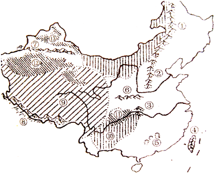 国省级行政区简图.完成:(1)5个自治区:内蒙古自